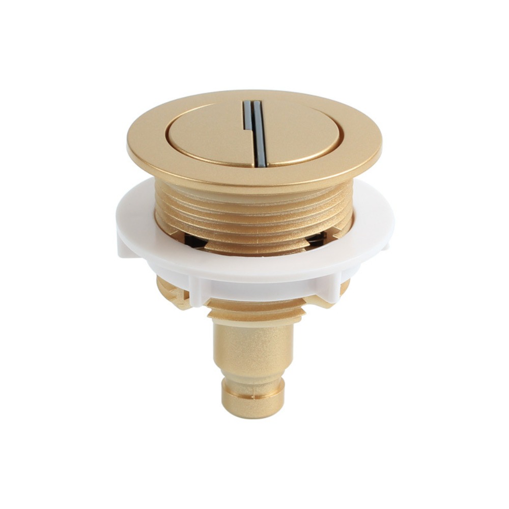 Toilet Fill Valve - クロムメッキトイレ押しボタン丸型節水トイレフラッシュバルブダブル排水簡単設置フラッシュバルブボタン