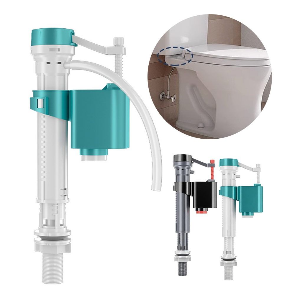 Toilet Fill Valve - 調整可能なトイレタンク給水弁交換用デュアルフラッシュ入水弁サイレントボトムサイフォン式水タンク入水弁