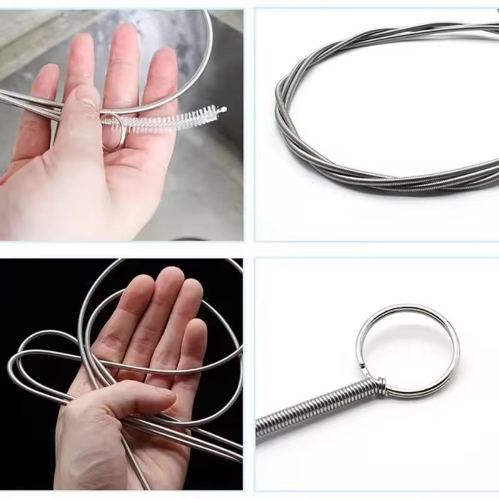 長いフレキシブル冷蔵庫排水口清掃用ブラシ、曲げられるワイヤー - Pipe Bending Spring のレビューと価格