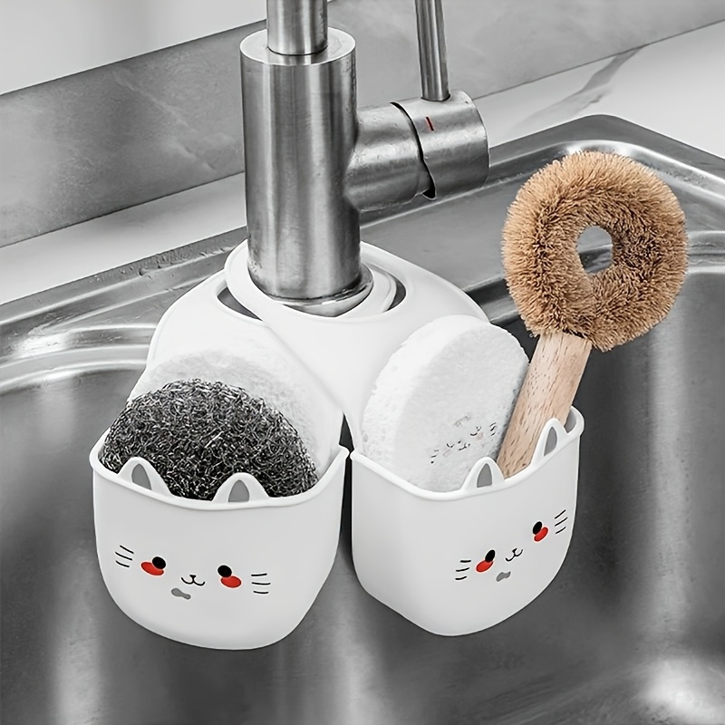 漫画猫バスケットソフトバックル蛇口スポンジブラケットシリコン - Silicone Tap Washer のレビューと価格