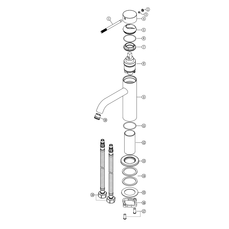 新デザインのセラミックカートリッジ式、ブラッシュドゴールド仕 - Basin Mixer Cartridge のレビューと価格